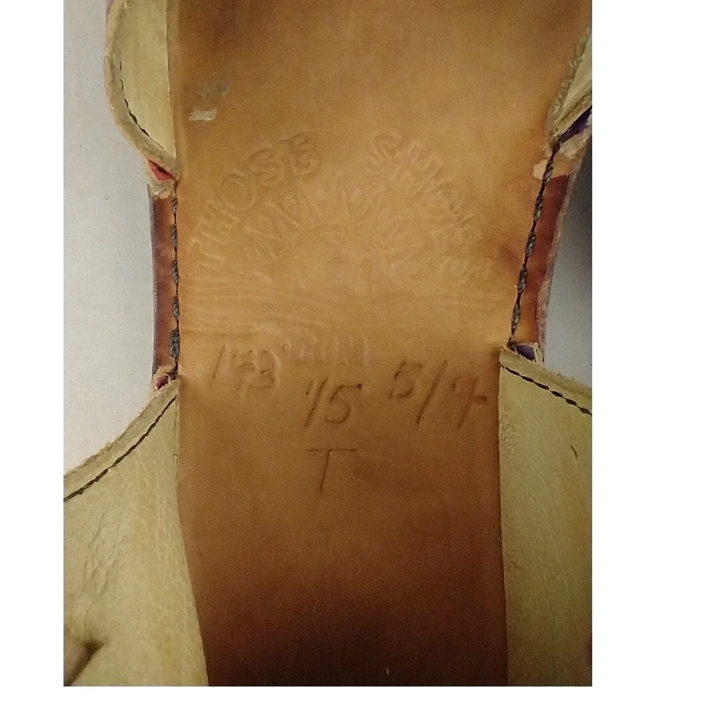 Those Shoes Hand Painted Leather Fish Shark‎ Mary Jane Flats Rainbow 7